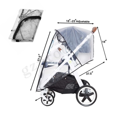 Housse de pluie pour poussette en PVC accessoire universel pour poussette bébé voyage météo bouclier coupe-vent protéger de la poussière