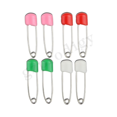Prodigy 8 pièces épingles de couche écologique - épingle de tête en plastique convivial avec serrures de sécurité pour bébé coloré