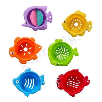 6pcs jouets empilables en plastique éducatifs autres produits pour bébés empilables flottants