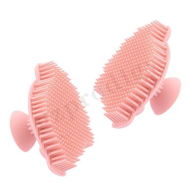 Brosse de bain pour bébé en silicone et bouchon à clapet