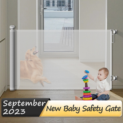 Porte de sécurité géométrique pour bébés en plastique à double serrure pour bébés et animaux de compagnie