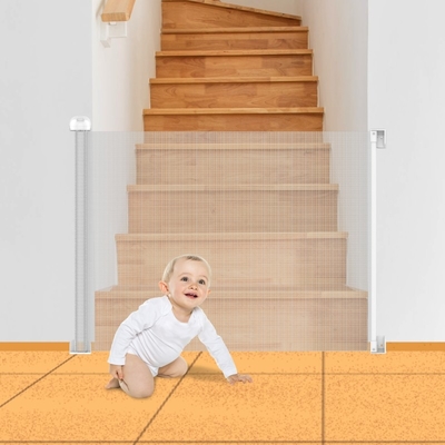 Porte de sécurité pour bébé Porte rétractable extra large Porte d'escalier de sécurité pour animaux de compagnie