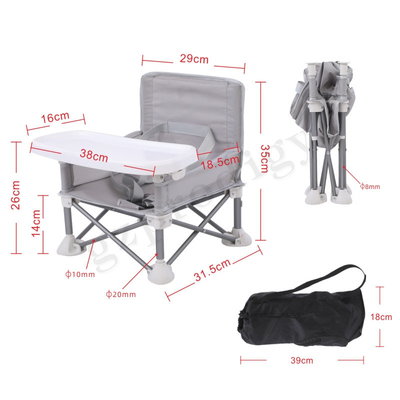 Chaise pliante de bébé d'alliage d'aluminium avec Tray Multicolor Portable