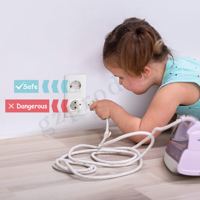 La prise blanche protectrice électrique rotative de débouché de norme d'UE de Prodigy couvre pour la protection de l'enfance