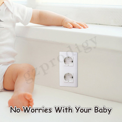 La prise blanche protectrice électrique rotative de débouché de norme d'UE de Prodigy couvre pour la protection de l'enfance