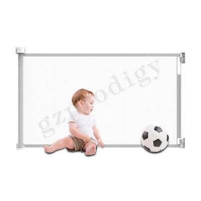 Enroulez Mesh Dog Gate escamotable démontable, animal familier extensible Mesh Guard Gate