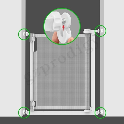 Barrière escamotable légère vigoureuse Durable White Color d'animal familier de porte de bébé