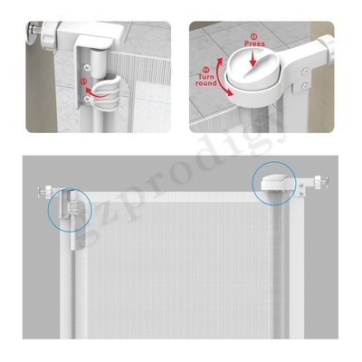 Barrière escamotable légère vigoureuse Durable White Color d'animal familier de porte de bébé