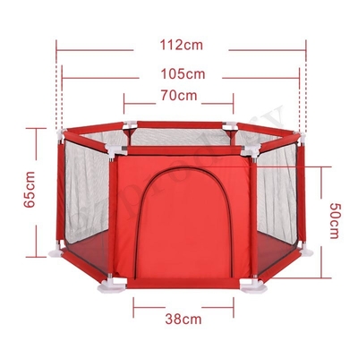 Bébé portatif Playard de bébé de Prodigy de tissu multicolore portatif hexagonal de Playard Oxford