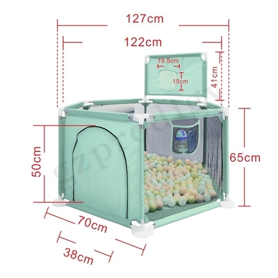 Barrière portative multicolore pliable Oxford Fabric Material de Playard de bébé