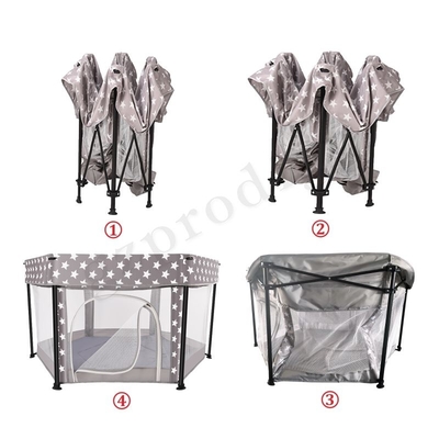 Utilisation d'intérieur et extérieure en métal de tissu de bébé de Playard de pliage de parc portatif multifonctionnel de voyage