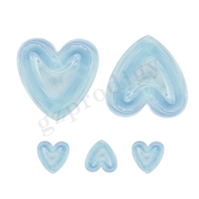 Cale en plastique de porte de porte de cale de forme inodore non-toxique en plastique claire transparente de coeur