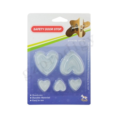 Cale en plastique de porte de porte de cale de forme inodore non-toxique en plastique claire transparente de coeur