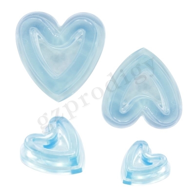 Cale en plastique de porte de porte de cale de forme inodore non-toxique en plastique claire transparente de coeur