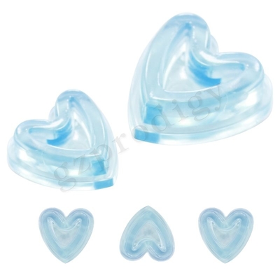 Cale en plastique de porte de porte de cale de forme inodore non-toxique en plastique claire transparente de coeur