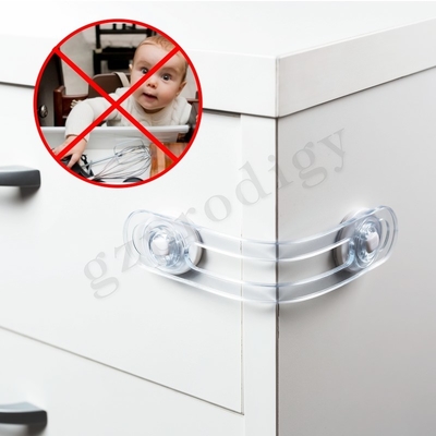 Serrures universelles de placard de sécurité de PVC, verrous transparents de sécurité pour des Cabinets