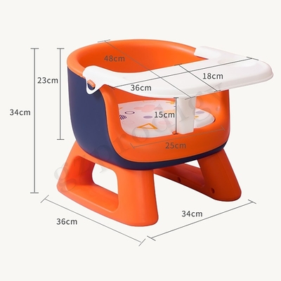 Chaise pliante légère de bébé de PVC de chaise pliante multifonctionnelle de bébé avec le plat de dîner
