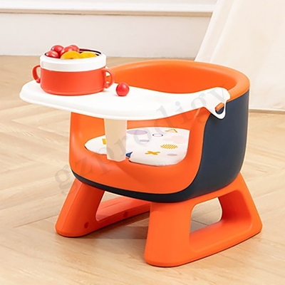 Chaise pliante légère de bébé de PVC de chaise pliante multifonctionnelle de bébé avec le plat de dîner