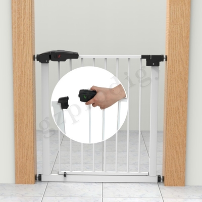 Porte noire sans danger pour les enfants d'escalier en métal d'ASTM, portes vigoureuses de bébé pour des escaliers