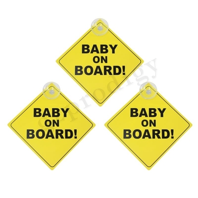 Bébé imperméable à bord de l'autocollant 135x135mm universel pratique