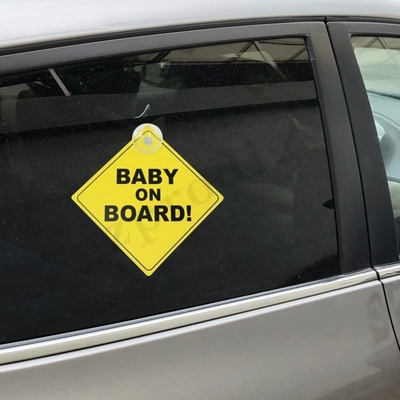 Bébé imperméable à bord de l'autocollant 135x135mm universel pratique