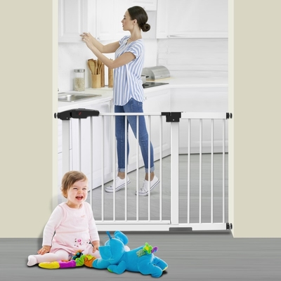 Porte triple d'animal familier de bébé de protection de bébé de sécurité de porte de bébé de porte étroite automatique réglable de sécurité