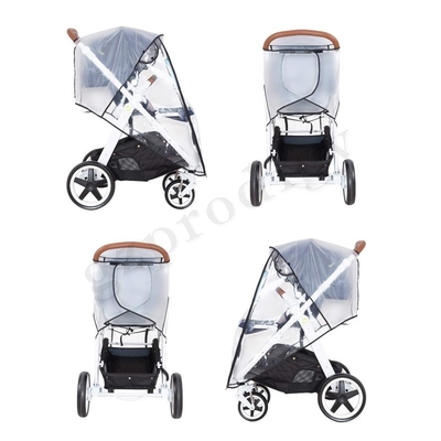 Housse de pluie pour poussette en PVC accessoire universel pour poussette bébé voyage météo bouclier coupe-vent protéger de la poussière