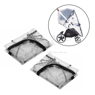 Housse de pluie pour poussette en PVC accessoire universel pour poussette bébé voyage météo bouclier coupe-vent protéger de la poussière