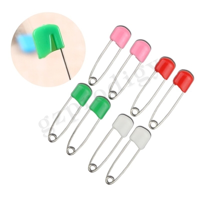 Prodigy 8 pièces épingles de couche écologique - épingle de tête en plastique convivial avec serrures de sécurité pour bébé coloré