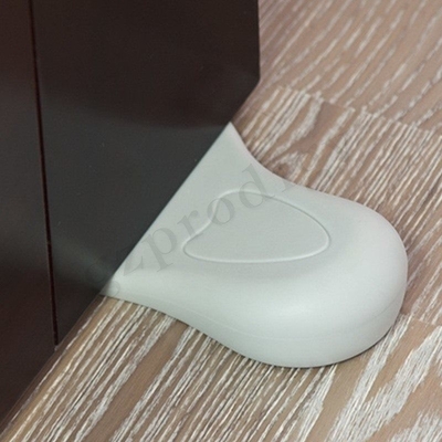 Cale en plastique de porte de bébé de protecteur d'enfants de sécurité de cale gris-clair molle de porte