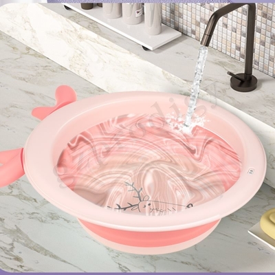 Style de bande dessinée pliable de TPE de lavabo de ménage de voyage portatif