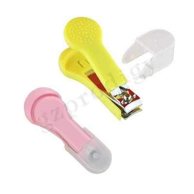 Coupe-ongles en acier au carbone de couleur rose soins de santé pour enfants mignons en plastique à tendance chaude pour bébé