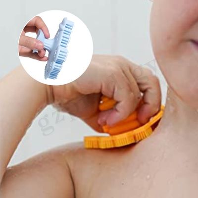 Brosse de bain pour bébé en silicone et bouchon à clapet