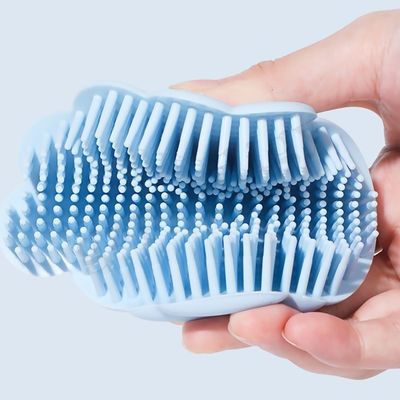 Brosse de bain pour bébé en silicone et bouchon à clapet