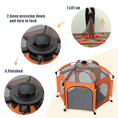 cour de jeu de bébé de 162cm pliant la protection UV Grey Color de bruit de tente d'intérieur de jeu