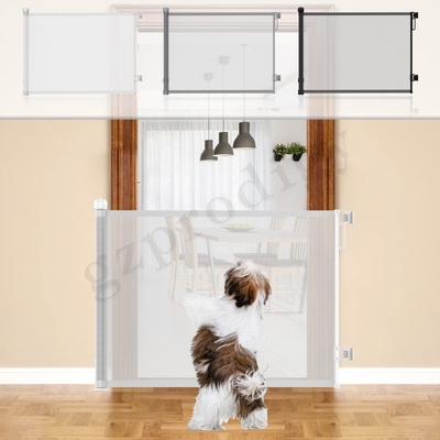 Porte de sécurité rétractable en maille ABS extérieure Blanc Gris Noir