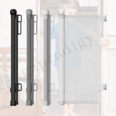Porte de sécurité rétractable en maille ABS extérieure Blanc Gris Noir