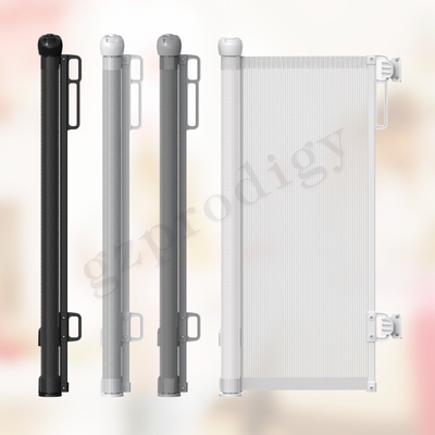 Porte extra large noire rétractable pour bébé Porte de sécurité facile à rouler pour enfants