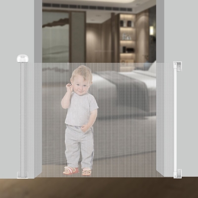 Porte coulissante rétractable pour animaux de compagnie et bébés Porte coulissante réglable pour bébés Rebound automatique