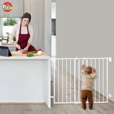 EN1930 Porte de sécurité extensible pour animaux de compagnie, Porte en fer multiscène pour escaliers