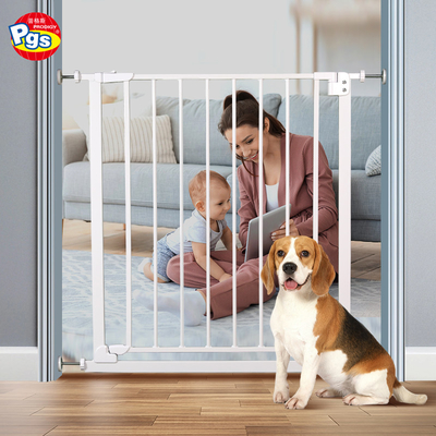 Porte de sécurité pour chien pour les escaliers Fermeture automatique Porte de sécurité métallique pour enfant pour bébé avec pression montée